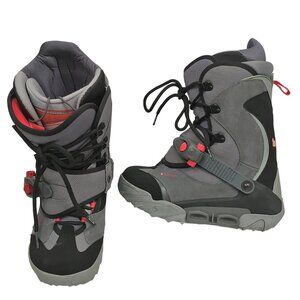 BRAND NEW BURTON RULER SI STEP IN SNOWBOARD BOOTS!  SIZE 9  GRAY BLACK & RED